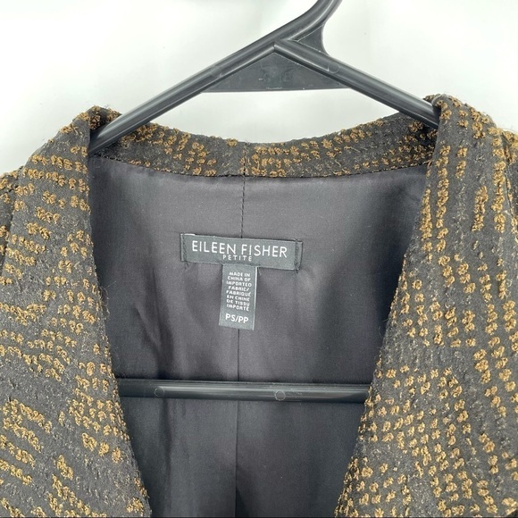 Eileen Fisher Silk Blend Jacquard Wave Jacket - Picture 5 of 8